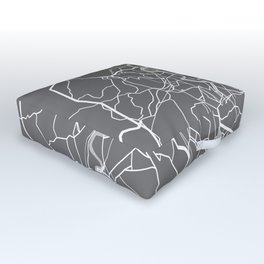 Rome city gray map Outdoor Floor Cushion