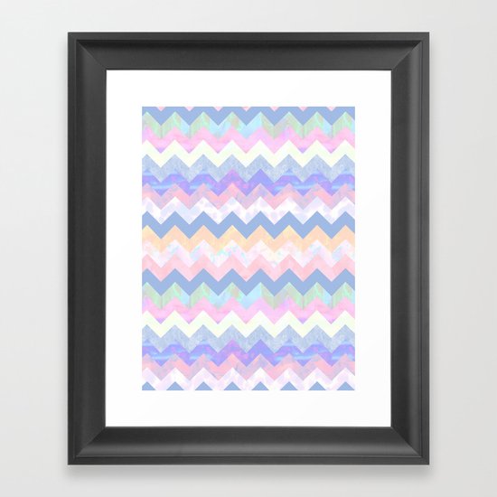 Cloud Chevron Framed Art Print
