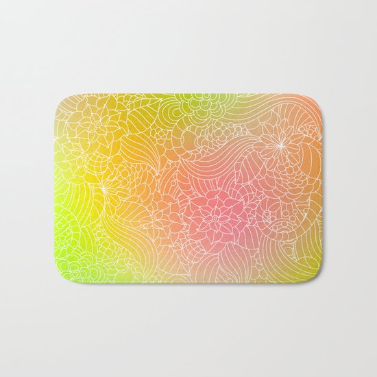 Romantic floral fantasy Bath Mat