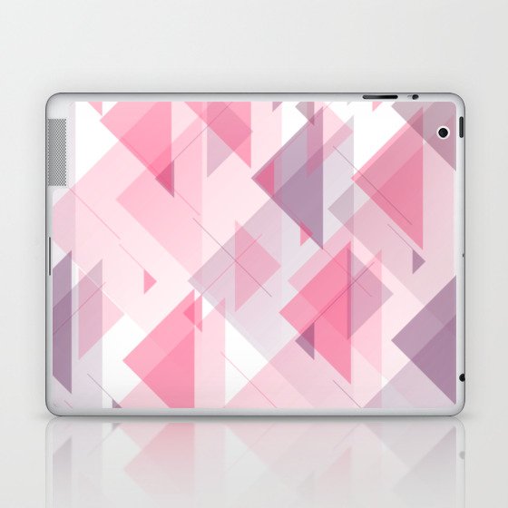 Abstract Pink Triangles Laptop & iPad Skin
