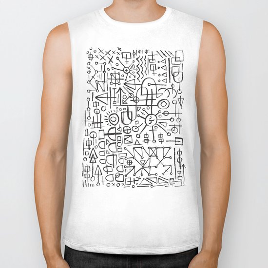 ALIEN WRITING Biker Tank