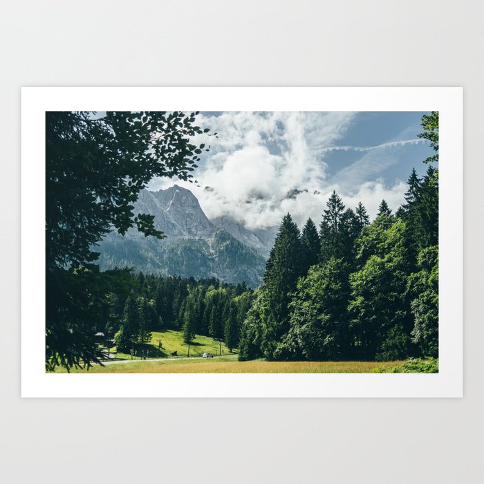 Zugspitze Mountain Photography | Bavaria Germany Art | Summer Landscape Photo Art Print