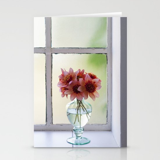 Dahlias in the soft September light Stationery Cards