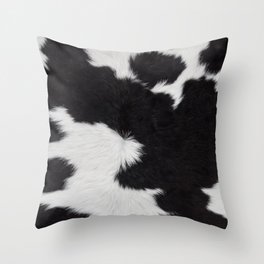 faux cowhide farmhouse decor (digital art) Throw Pillow