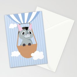 Mobil series hot air balloon donkey Stationery Cards