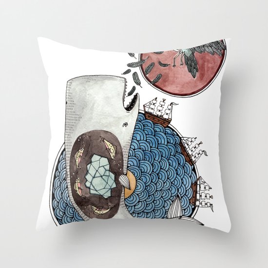 New Version Whale Throw Pillow