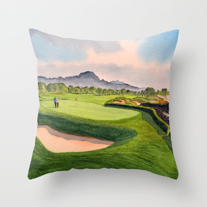 Poipu Bay Golf Course Koloa Hawaii Throw Pillow by Bill Holkham