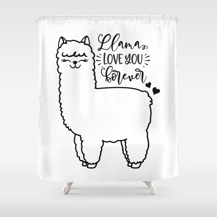 Llama Love You Forever Shower Curtain