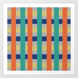 Checkered weave pattern 04 Art Print