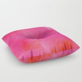 Pink orange white feather fluffy background Floor Pillow