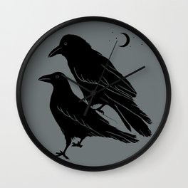 Celestial Ravens Wall Clock