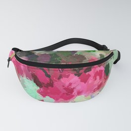 Reds and Greens Floral Patchwork Expressionism Fanny Pack
