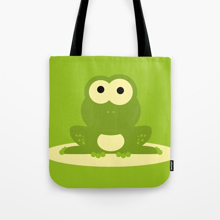 Minimal Frog Green Tote Bag