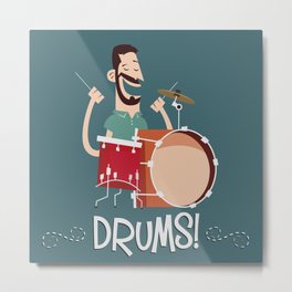 Drums! Metal Print