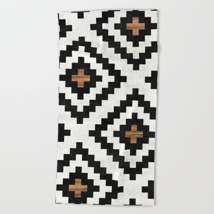 Urban Tribal Pattern No.16 - Aztec - Concrete and Wood Beach Towel