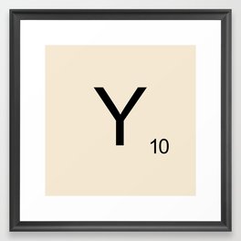 Scrabble Lettre Y Letter Framed Art Print
