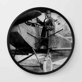 Bessie Coleman, First African-American and Native American Woman to hold a pilot license  Wall Clock