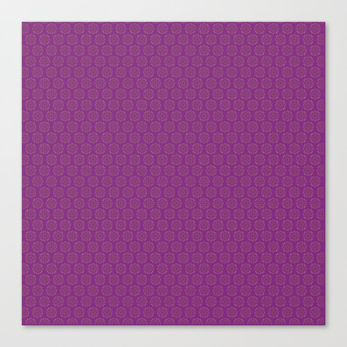 Marrakesh Gold Pattern (1) With Purple Color  Canvas Print