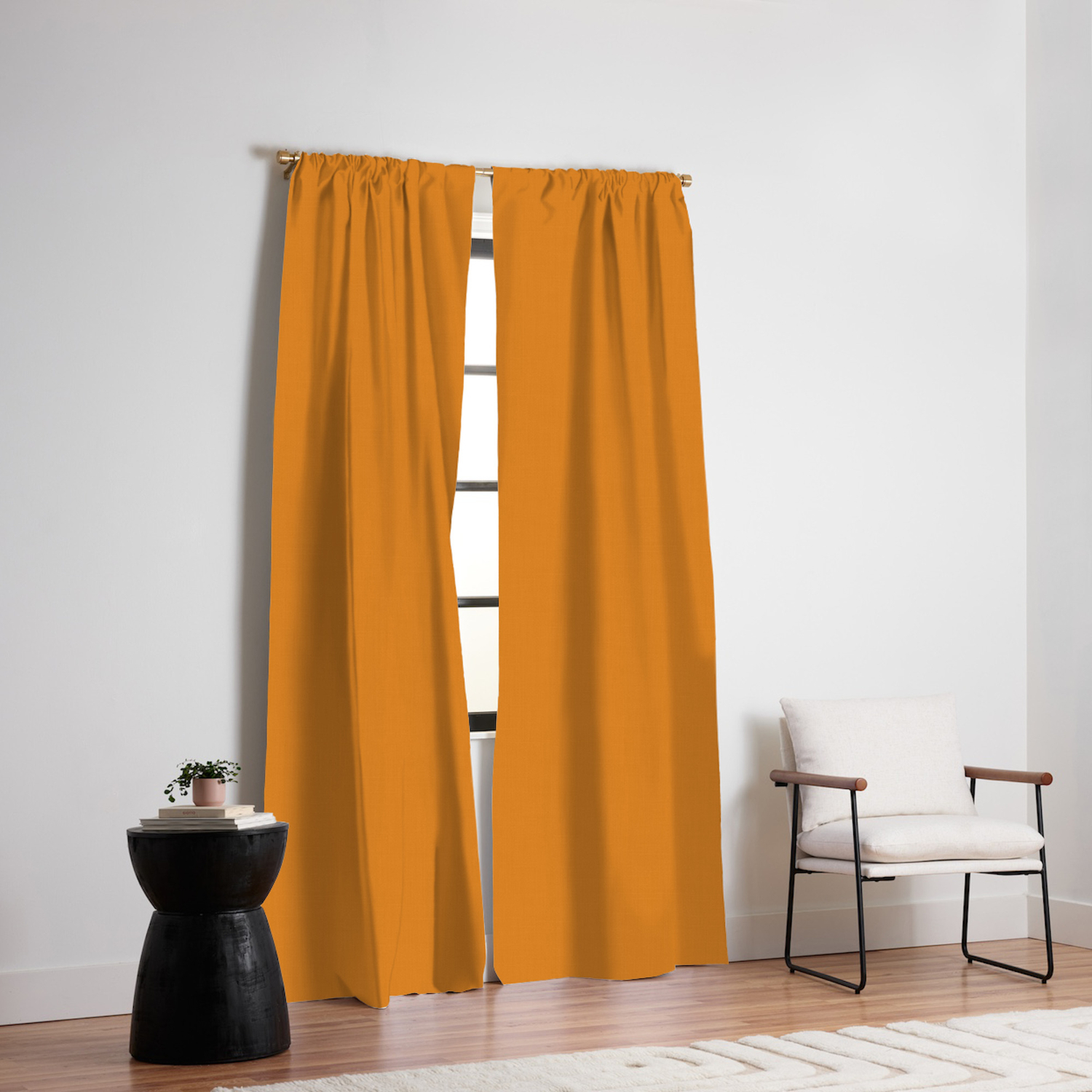 Dark Cheddar Pantone Fashion Color Fall Winter 2019 2020 New York Solid Color Blackout Curtain By Eclecticatheart Society6