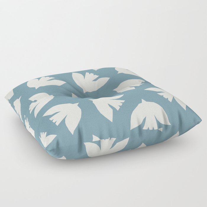 Henri Matisse Inspired Flying Doves Bird Pattern Floor Pillow