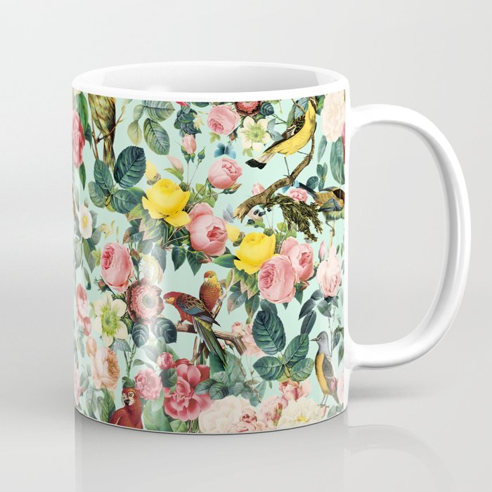 Floral and Birds III Coffee Mug