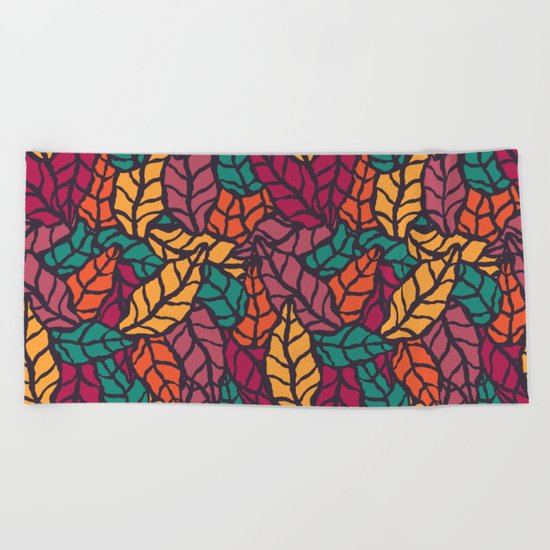 Nature leaves 005 Beach Towel