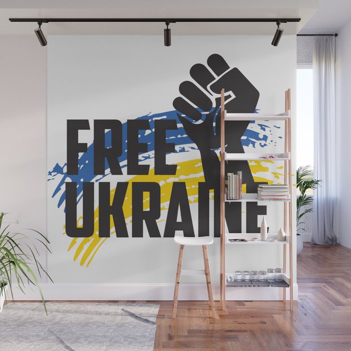 Free Ukraine Wall Mural