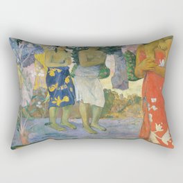 Hail Mary (Ia Orana Maria) (1891) by Paul Gauguin Rectangular Pillow
