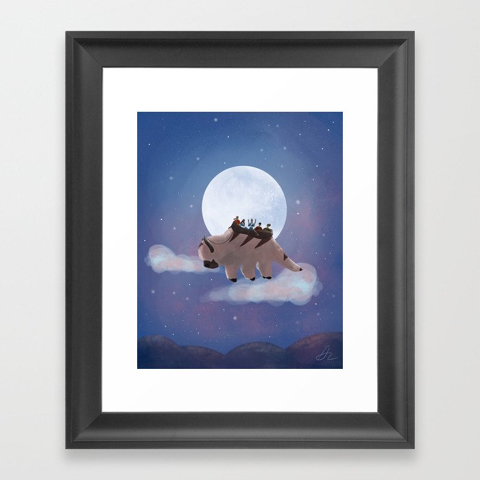 Appa: Under the Moon Framed Art Print