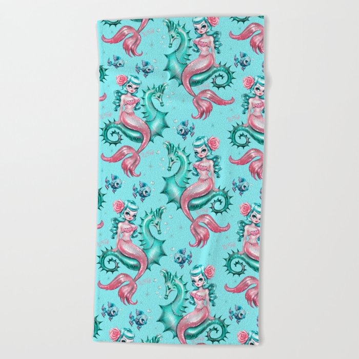 Mysterious Mermaid Beach Towel