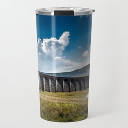 Great Britain Photography - Ribblehead Viaduct Under The Blue Sky Travel Mug