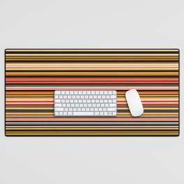 Orange stripes Desk Mat