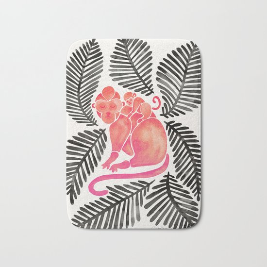 Monkey Cuddles – Pink & Black Palette Bath Mat