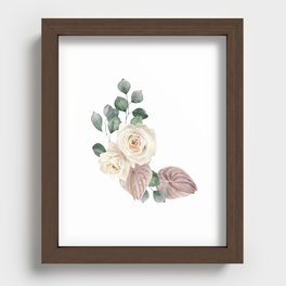 White Rose Recessed Framed Print