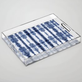 Tiki Shibori Blue Acrylic Tray