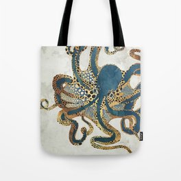 Underwater Dream VI Tote Bag | Digital, Blue, Sea, Contemporary, Marine, Abstract, Graphicdesign, Copper, Animal, Watercolor 