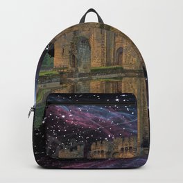Bodiam in Space Backpack | Space, Digital, Bodiam, Graphicdesign, Castle, Nebula, Stars 