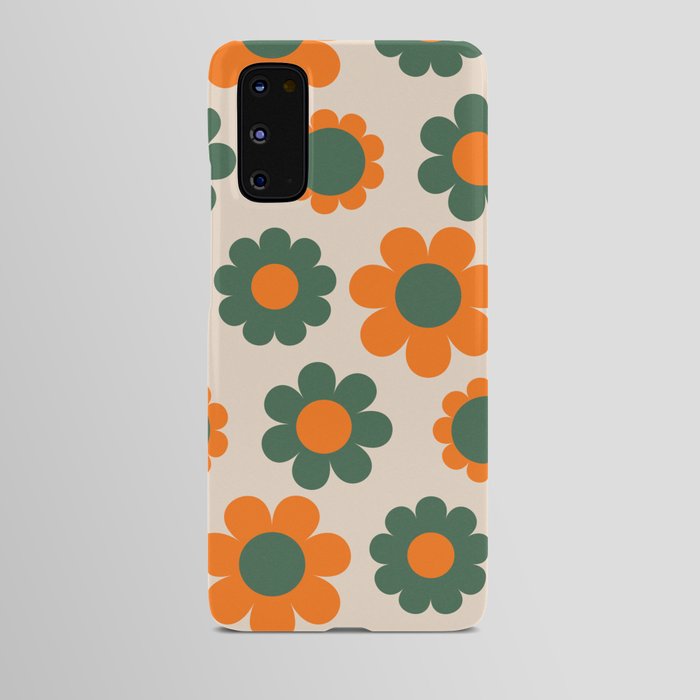 Retro 70s Flowers Pattern Android Case