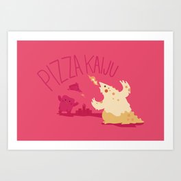 Pizza Kaiju Art Print