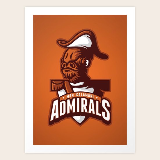 Mon Calamari Admirals on Orange Art Print