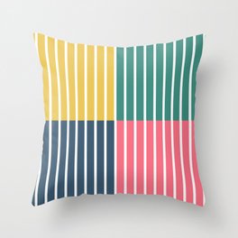 Spring Color Block Pattern Throw Pillow