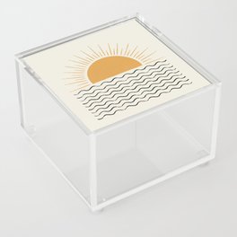 Sunrise Ocean -  Mid Century Modern Style Acrylic Box