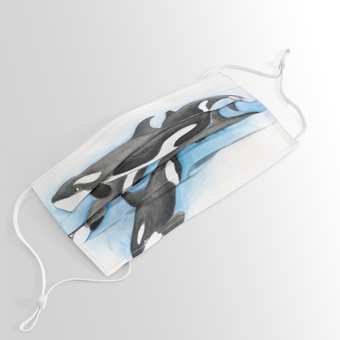 Orca Whales Pod Face Mask