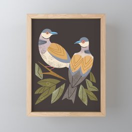 Two Turtle Doves Framed Mini Art Print