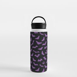 Pastel goth purple black bats Water Bottle