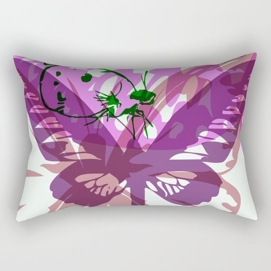 Abstract Butterflies 03 Rectangular Pillow