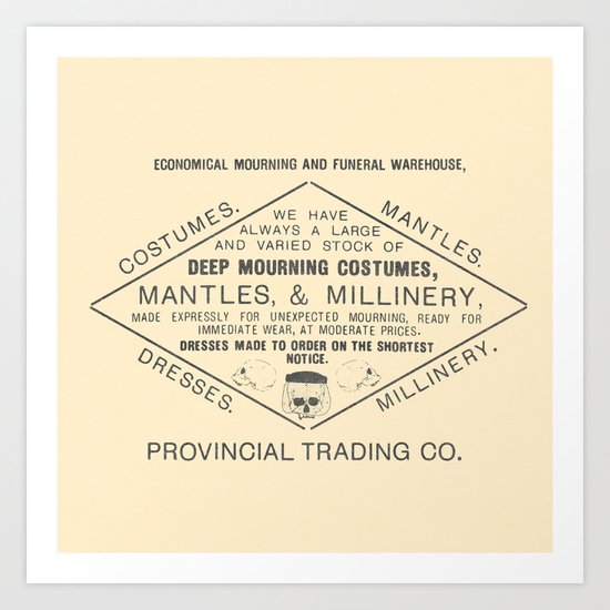 Economical Mourning and Funeral Warehouse Art Print