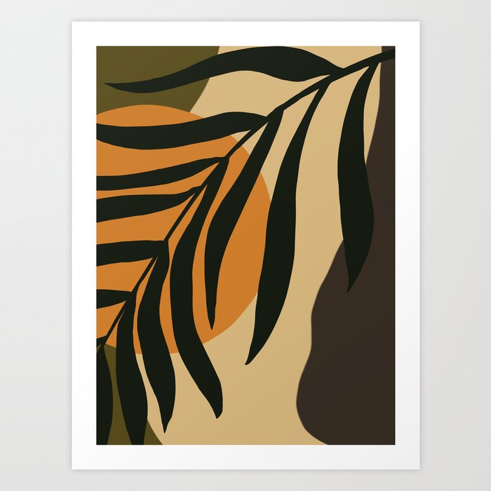 Tropical Leaves and Shapes Art Print