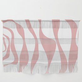 Ebb and Flow 4 - Pink and White Wall Hanging
