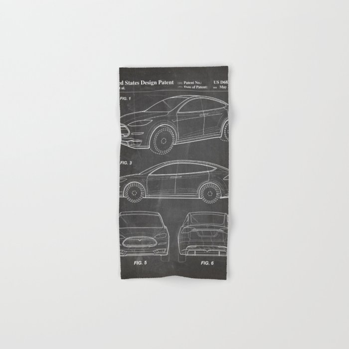 Electric Car Patent EV Electric Vehicle Car Fan Art Black